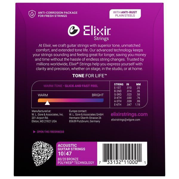 Elixir Polyweb Extra Light Acoustic 104586 фото