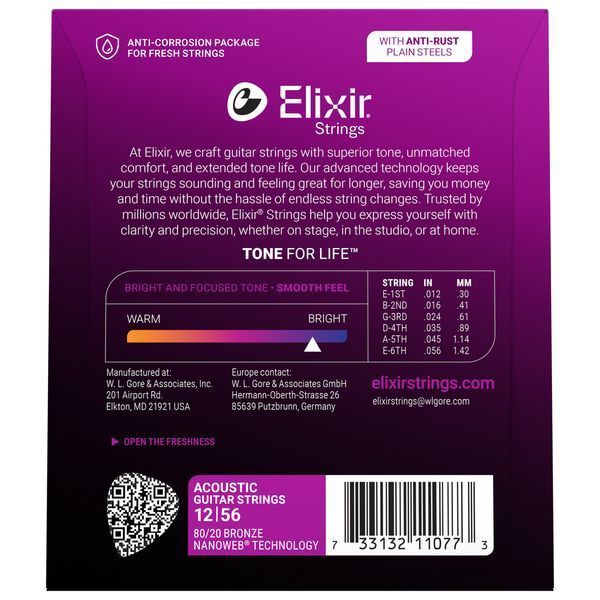Elixir Nanoweb Light-Medium Acoustic 152169 фото