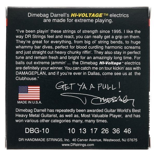 DR Strings Dimebag DBG-10 187978 фото