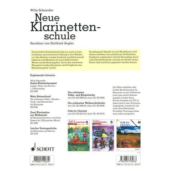 Schott Neue Klarinettenschule 1 141761 фото
