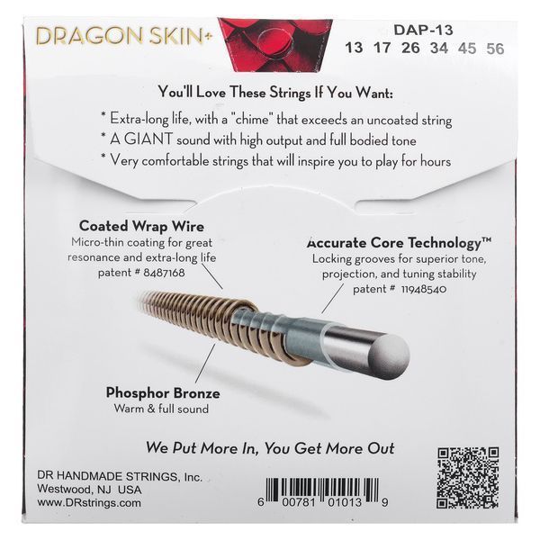 DR Strings Dragon Skin+ DAP-13/56 Coated 610891 фото