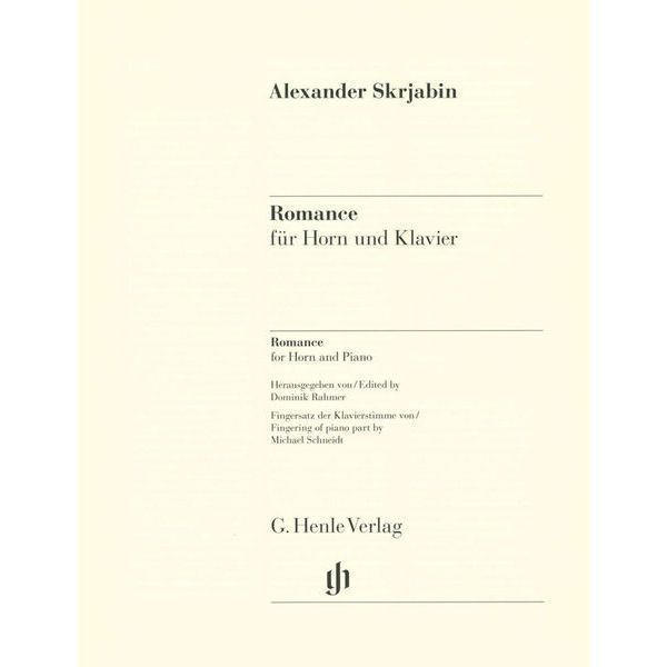 Henle Verlag Skrjabin Romance Horn 623599 фото