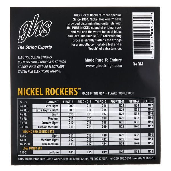 GHS Nickel Rockers R+RM 011-050 513015 фото