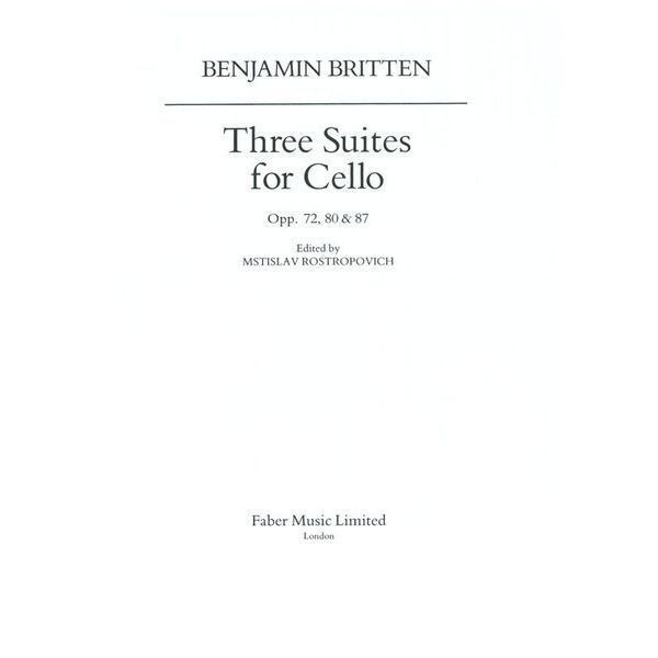 Faber Music Britten 3 Suiten Cello 626824 фото