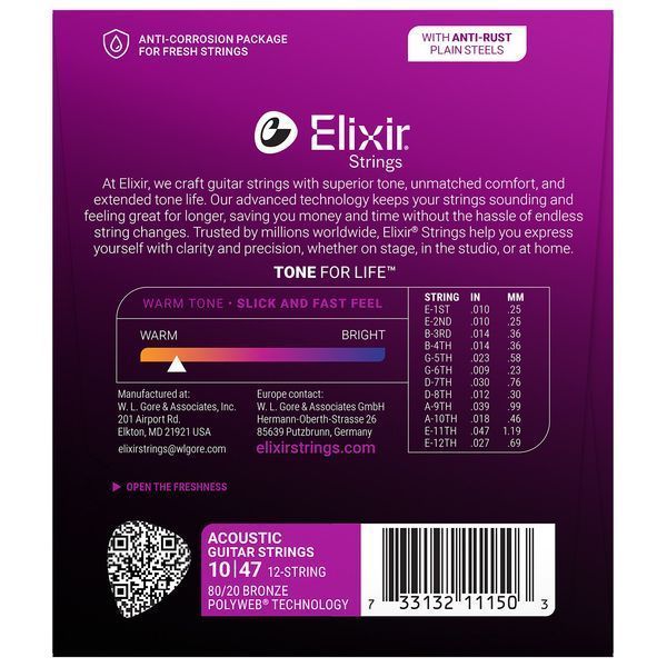 Elixir Polyweb Light 12 Str. Acoustic 104618 фото
