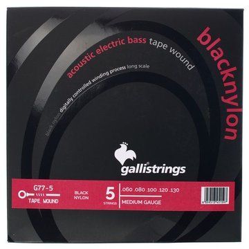 Galli Strings G77-5 Black Nylon Bass Strings 489531 фото