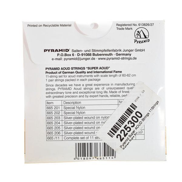 Pyramid Super AOUD Strings 11Strings 225300 фото