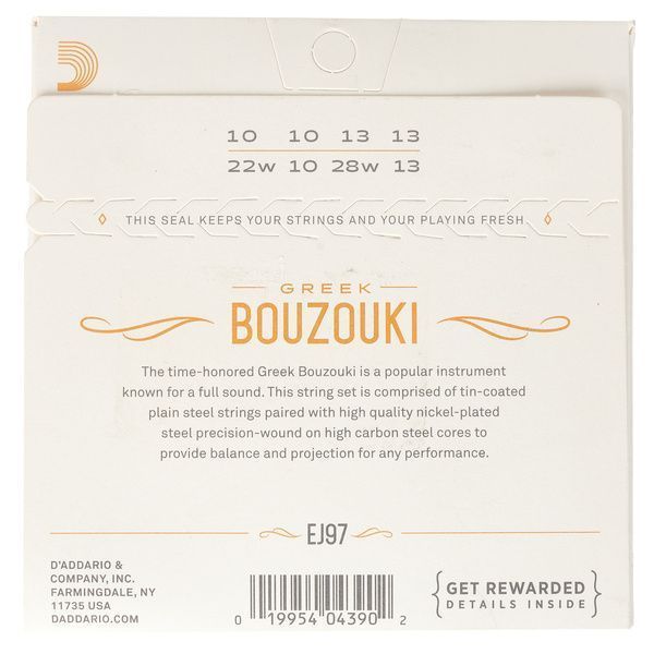 Daddario EJ97 Greek Bouzouki Strings 561030 фото