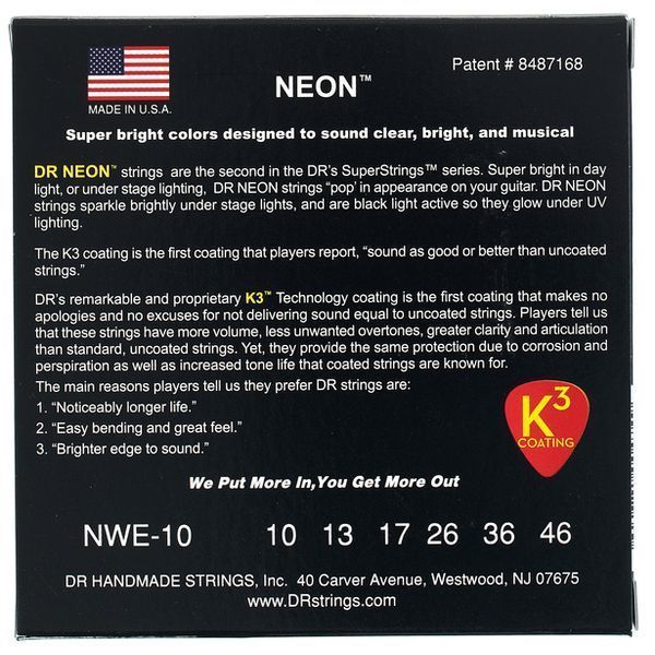 DR Strings Neon White NWE-10 324578 фото